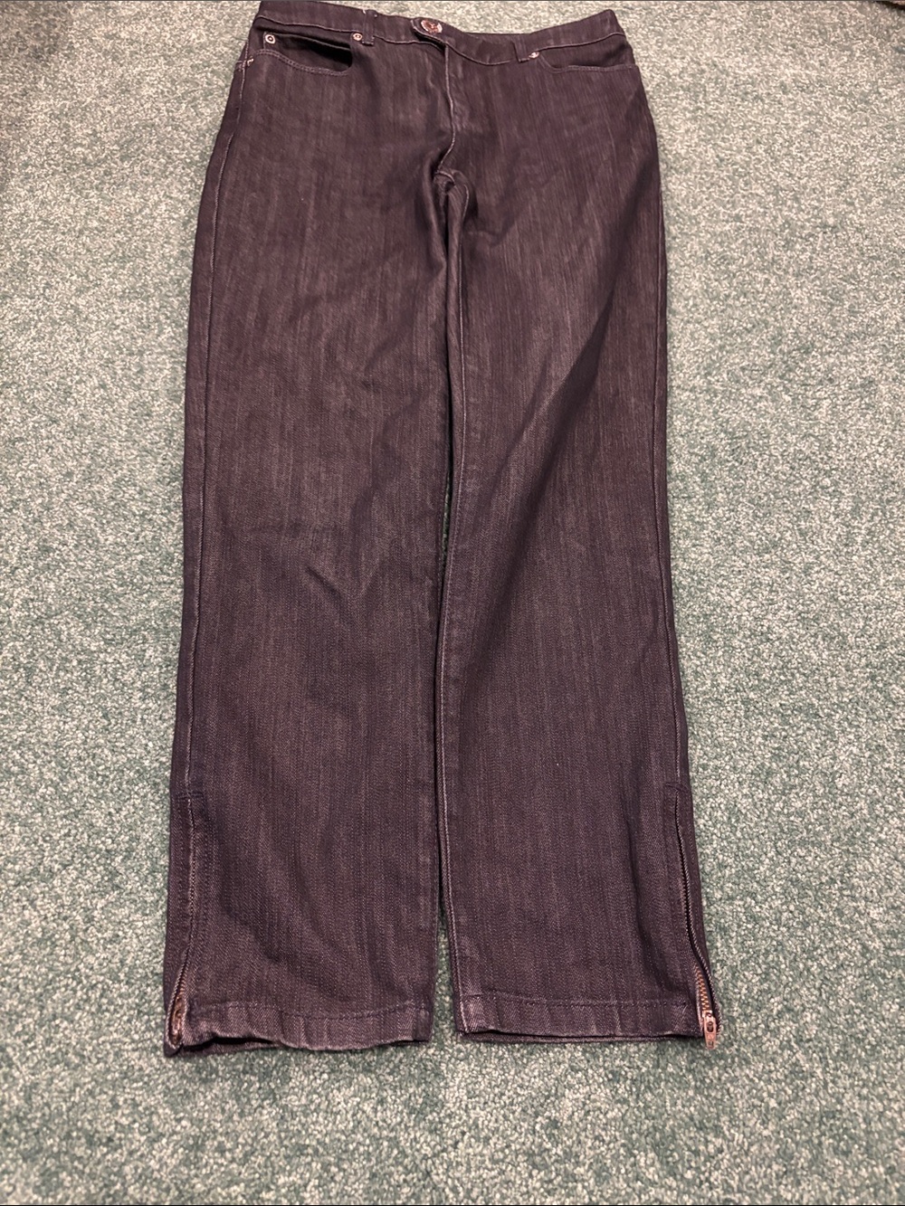 Chico’s Platinum Straight Leg Jeans Size 00 Dark Wash Denim